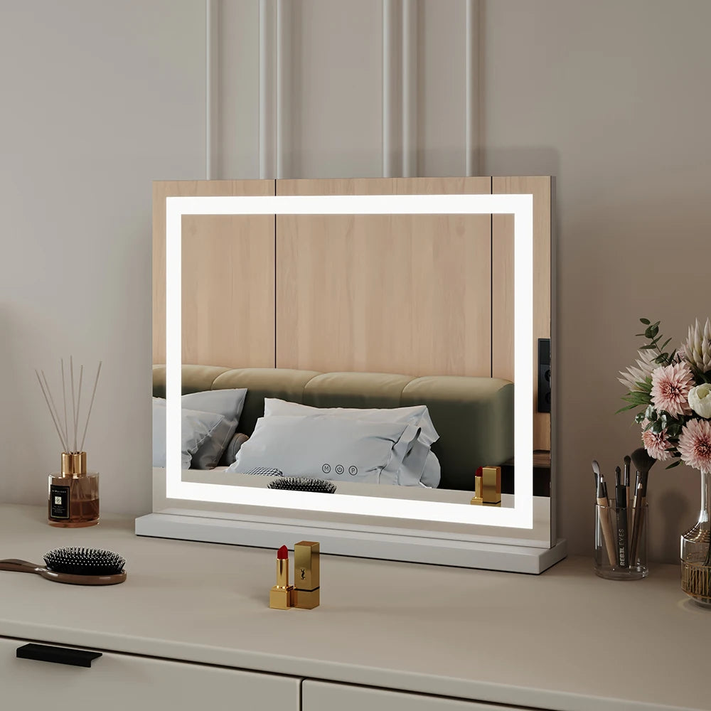 Modern dressing mirror with LED light