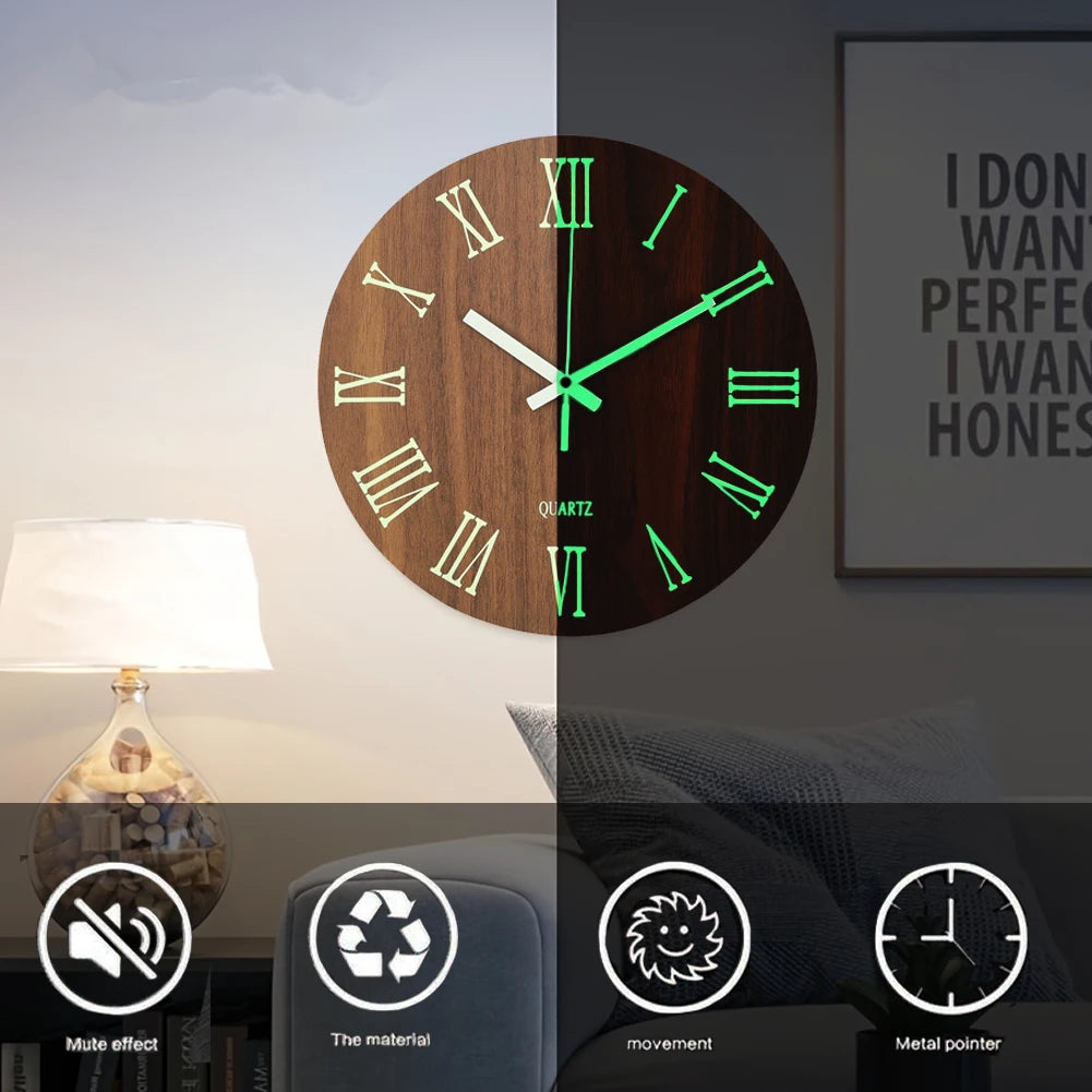 Wood Silent Wall Clock