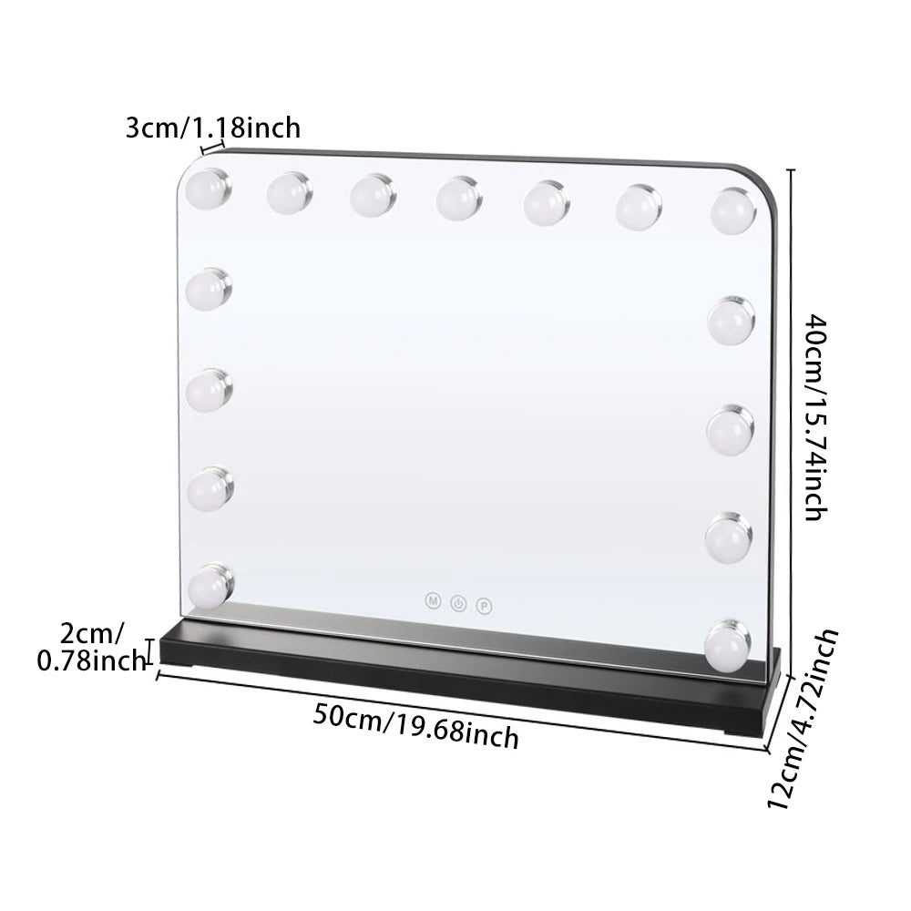 Makeup mirror with three dimming modes