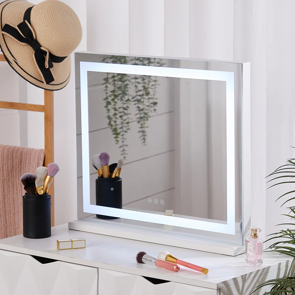 Modern dressing mirror with LED light
