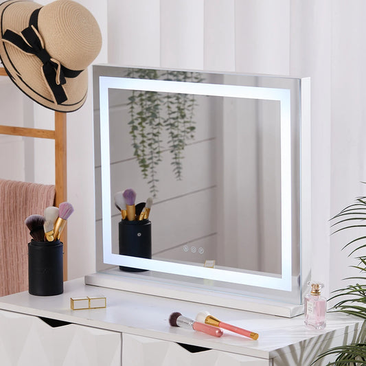 Modern dressing mirror with LED light