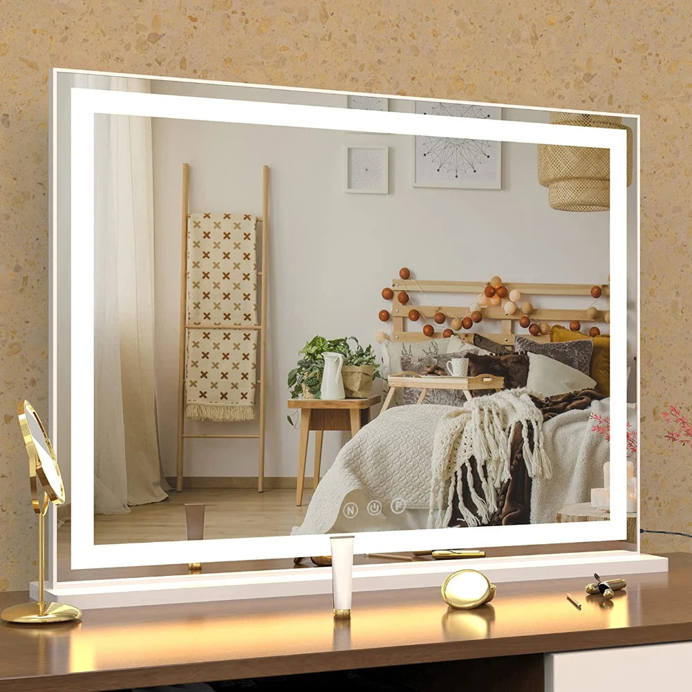 Modern dressing mirror with LED light