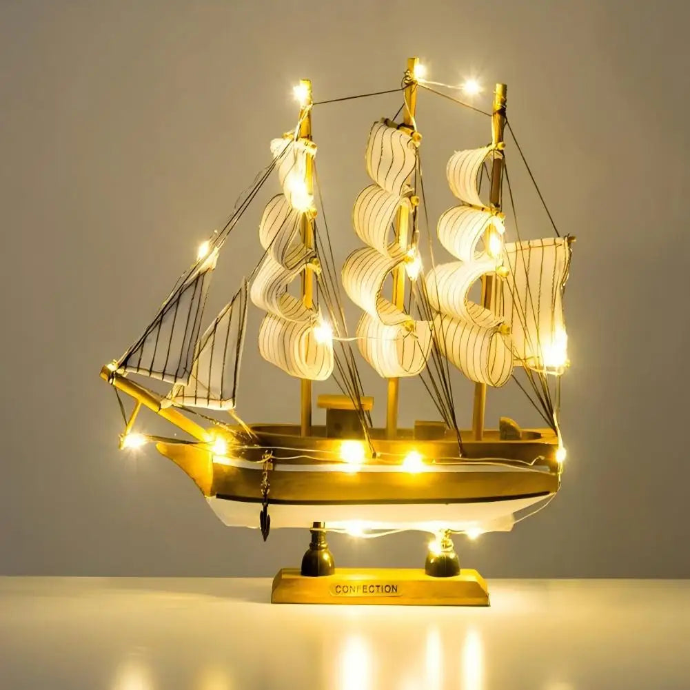 Sailing Boat Table Light String For Home Office