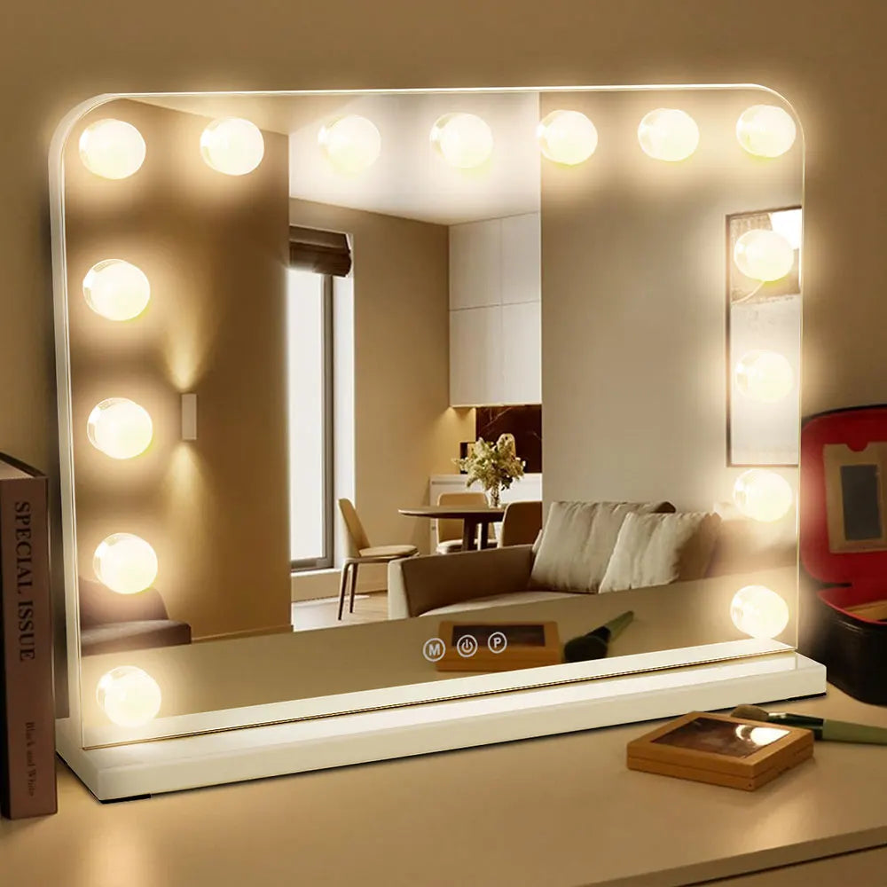 Makeup mirror with three dimming modes