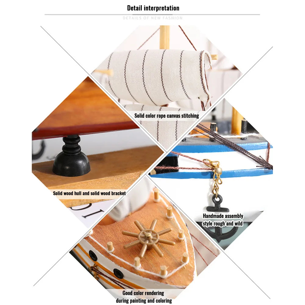 Sailing Boat Table Light String For Home Office