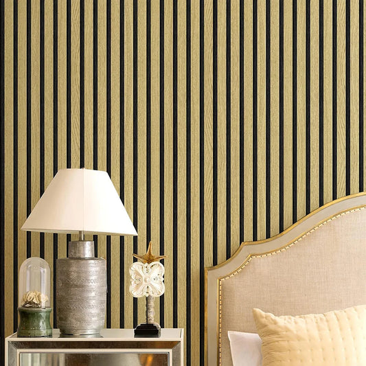 Wood Grain Striped Wallpaper Stick